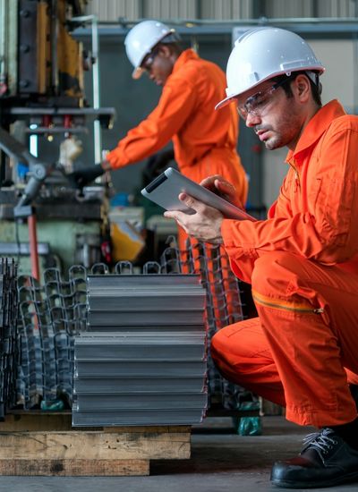 Die Technician Taking Inventory